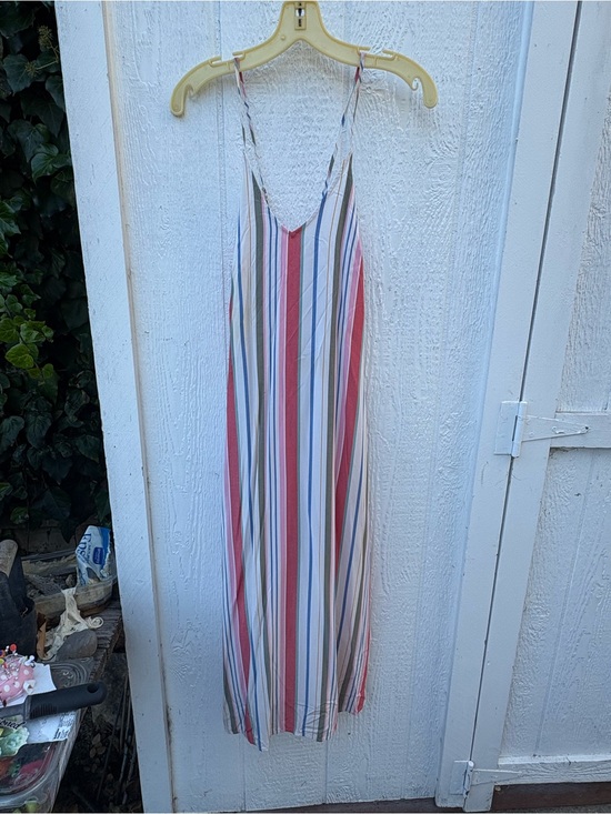 Old Navy Dresses & Skirts - Old Navy Striped Midi Dress - Red, Blue, Green, Cream